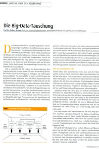 Die Big Data Täuschung